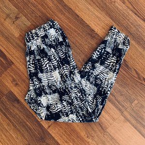 RVCA Black and White Patterned Pants